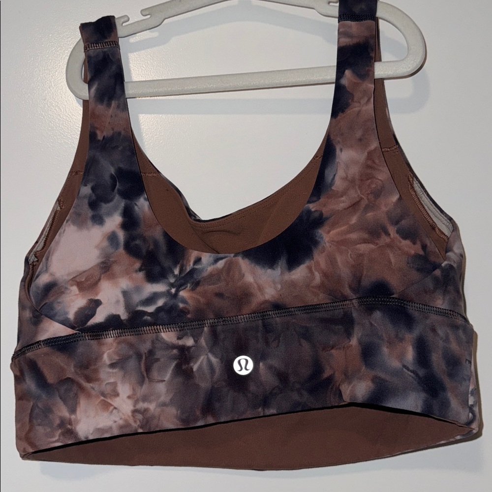 lululemon athletica Brown and Black Tie-Dye Sports Bra